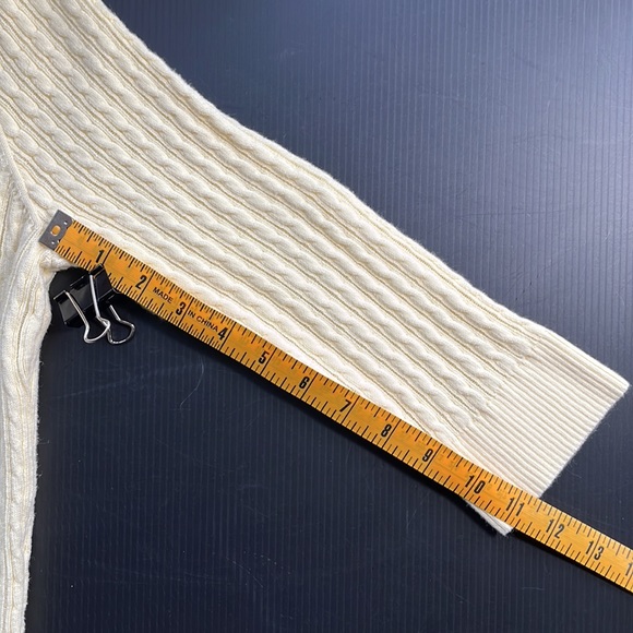 VTG JEANNE PIERRE Y2K SNUG CROPPED YELLOW SWEATER SIZE MEDIUM - Picture 10 of 12